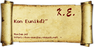 Kon Euniké névjegykártya